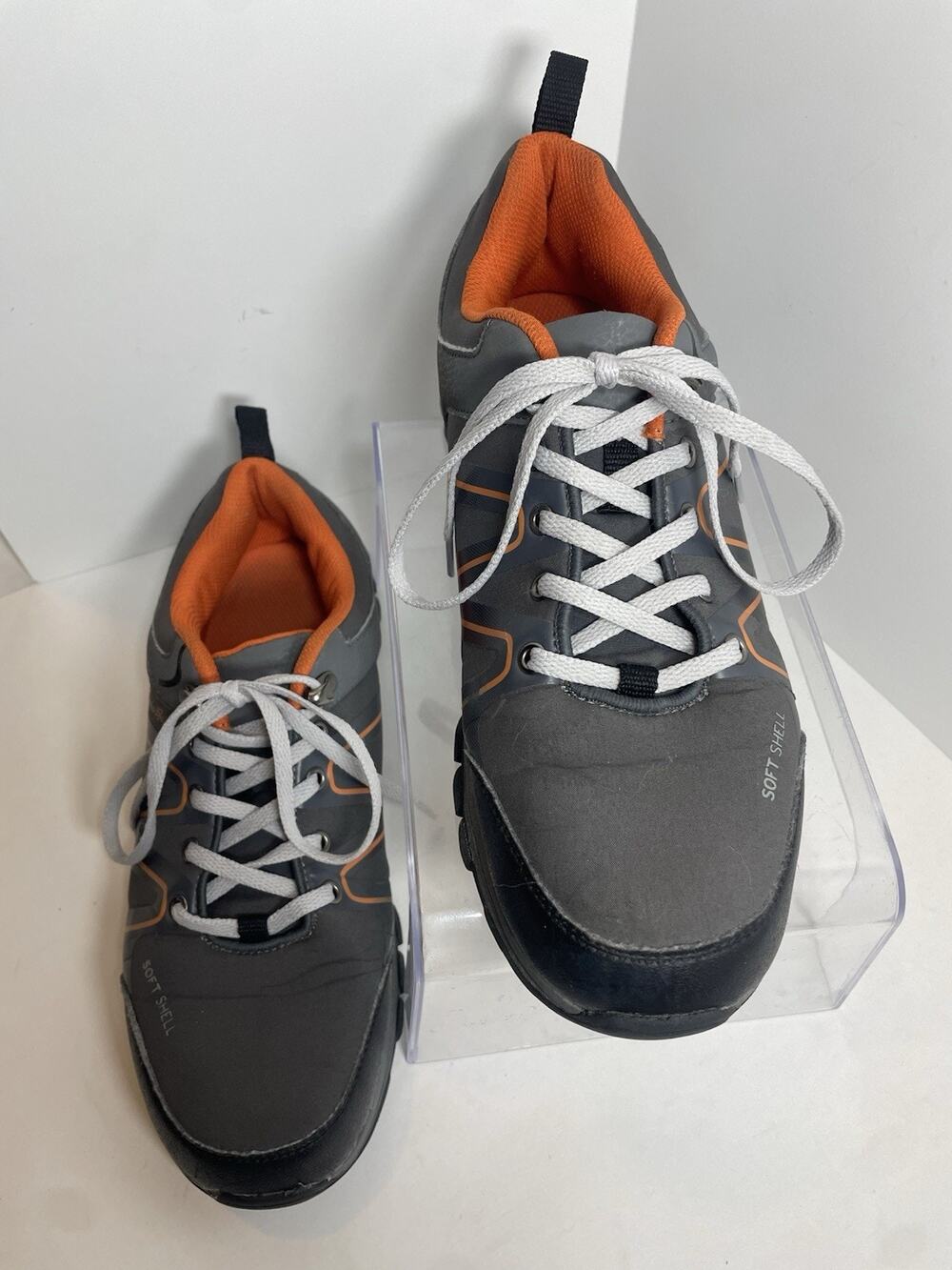 Eddie Bauer Highland Men's 8M Sneakers Low Waterproof Hiking Shoes Grey/Orange